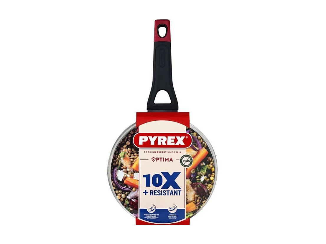 Casserole + couvercle - PYREX - 1455032 - Antiadhésif - 20 cm - Sans PFAS