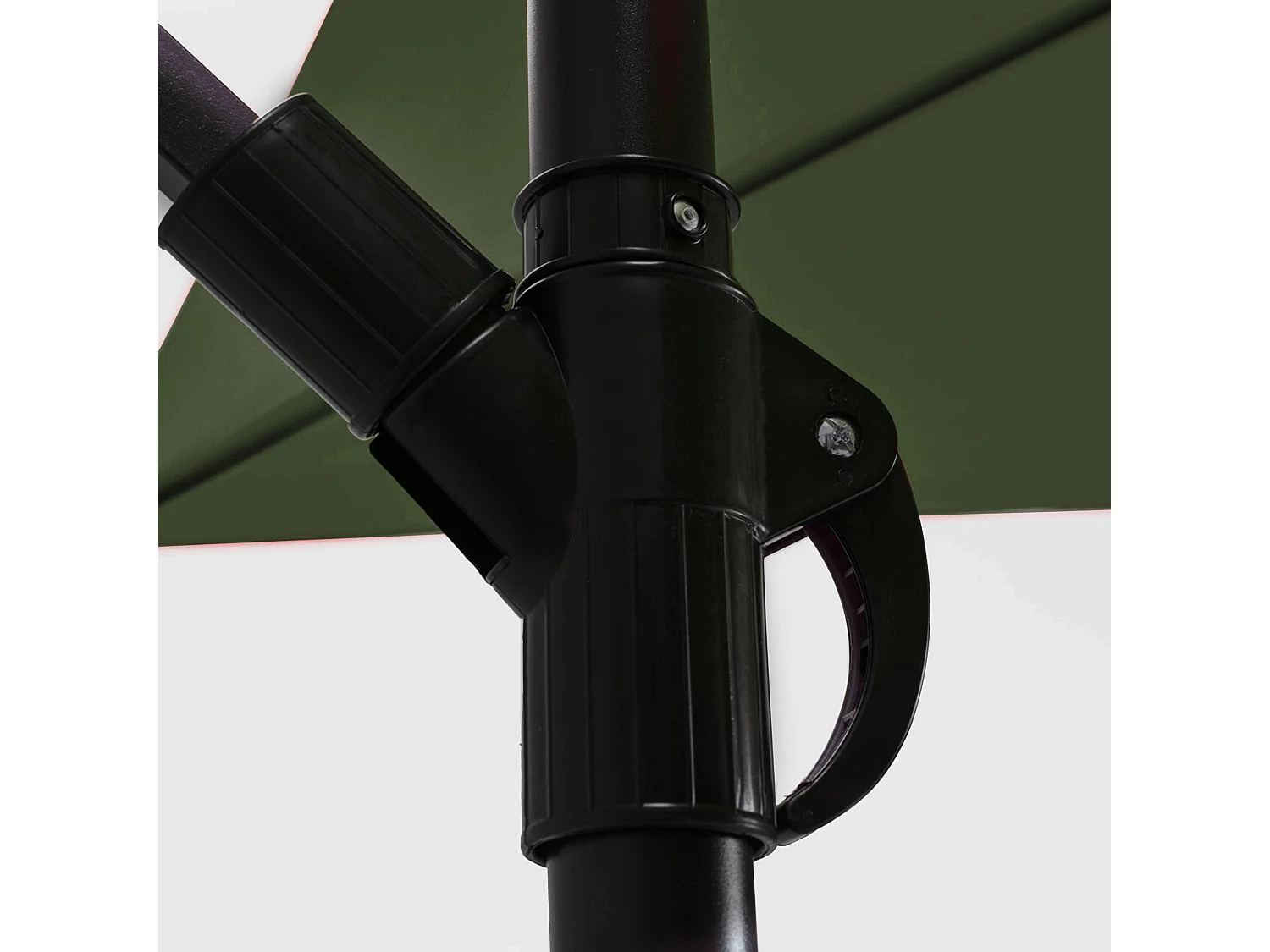 Parasol déporté 3 x 3 m et 4 dalles à lester remplisable vert cactus - Genova