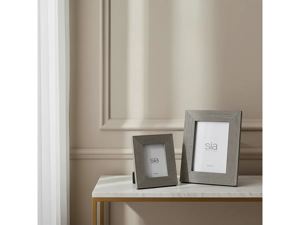 Cadre Photo Bali en bambou 10x15 - Gris