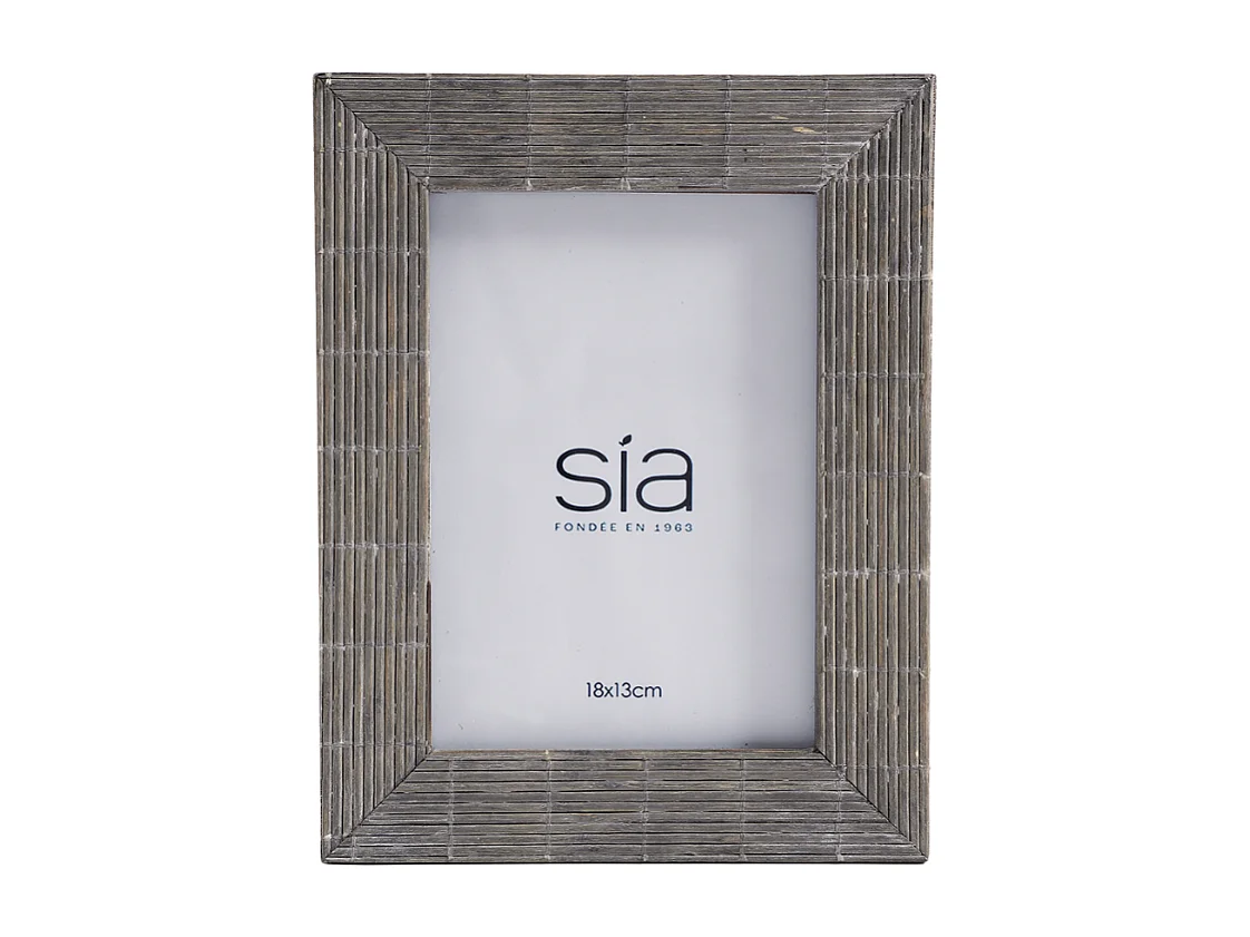 Cadre Photo Bali en bambou 10x15 - Gris