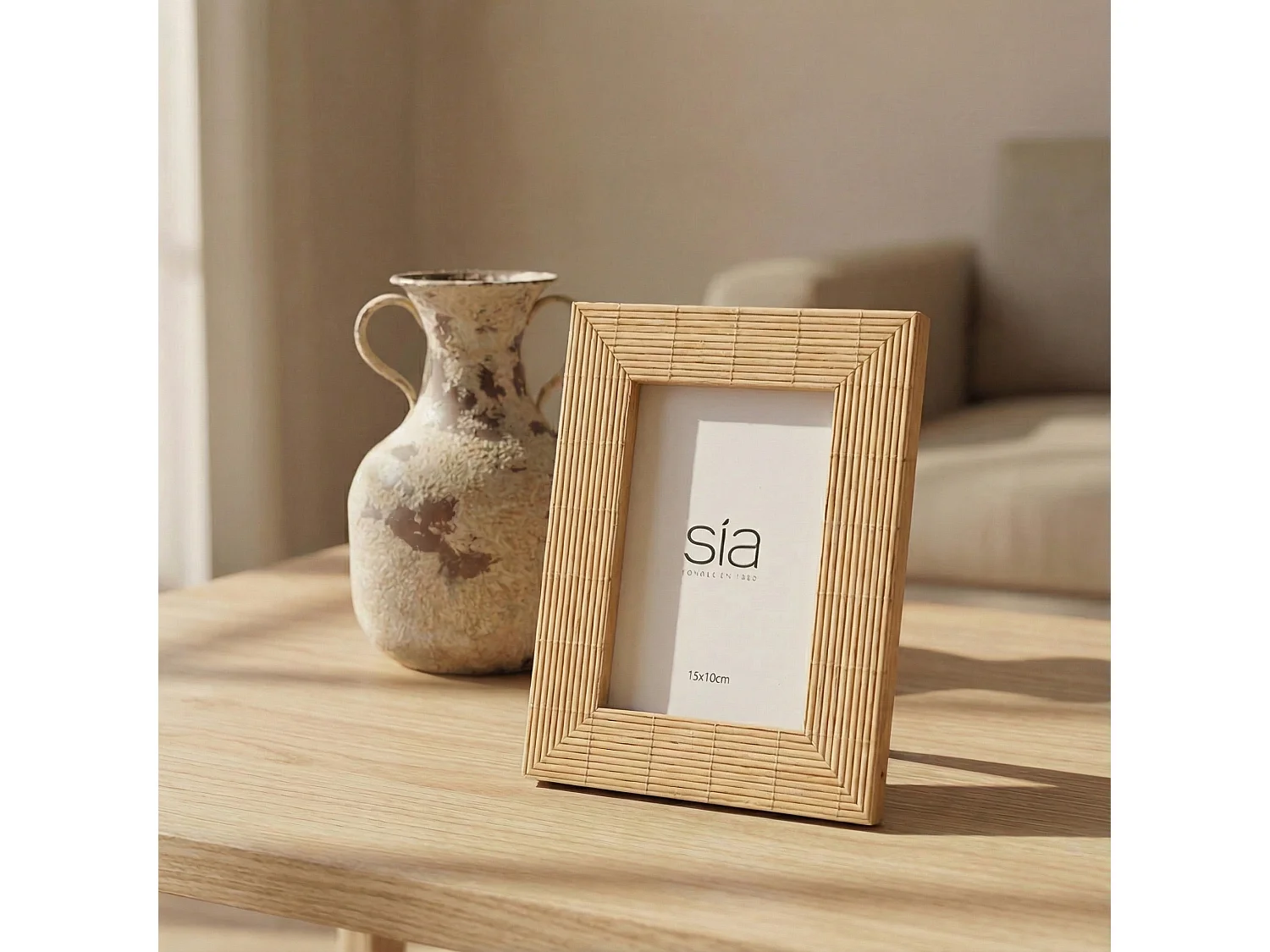 Cadre Photo Bali en bambou 10x15 - Beige