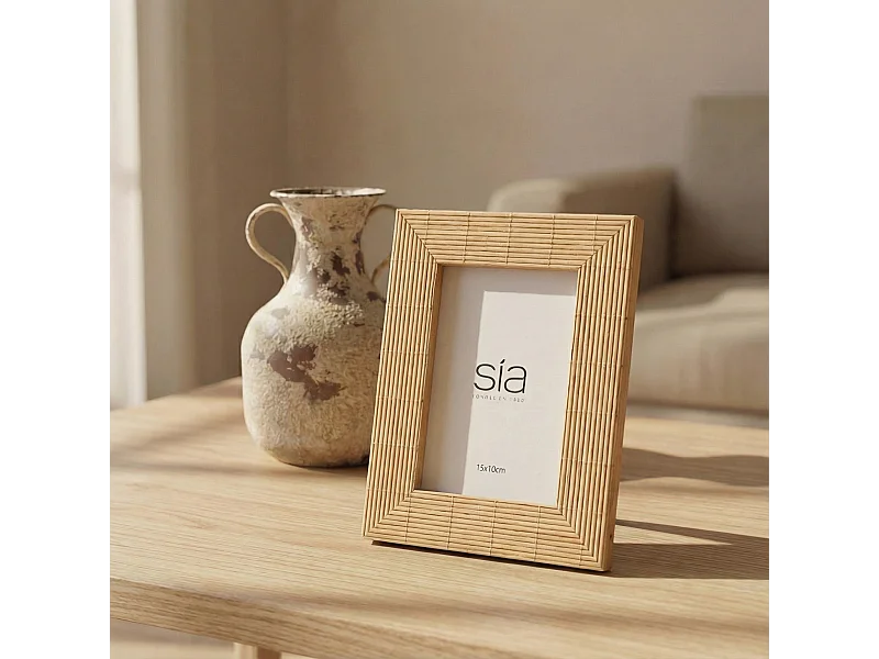 Cadre Photo Bali en bambou 10x15 - Beige