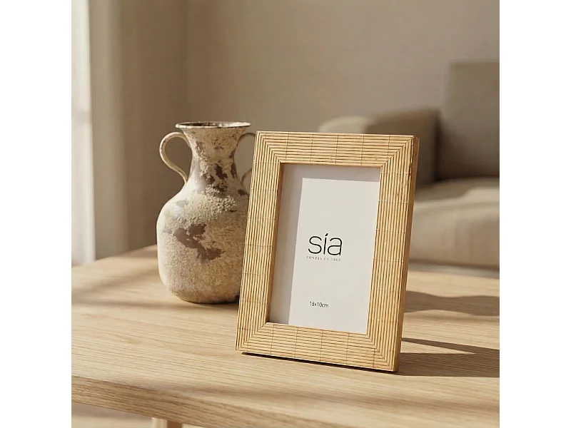 Cadre Photo Bali en bambou 13x18 - Beige