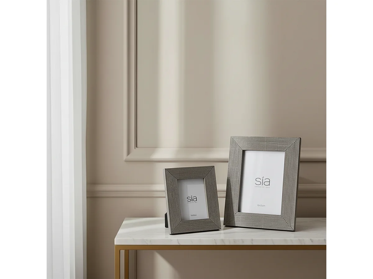 Cadre Photo Bali en bambou 13x18 - Gris