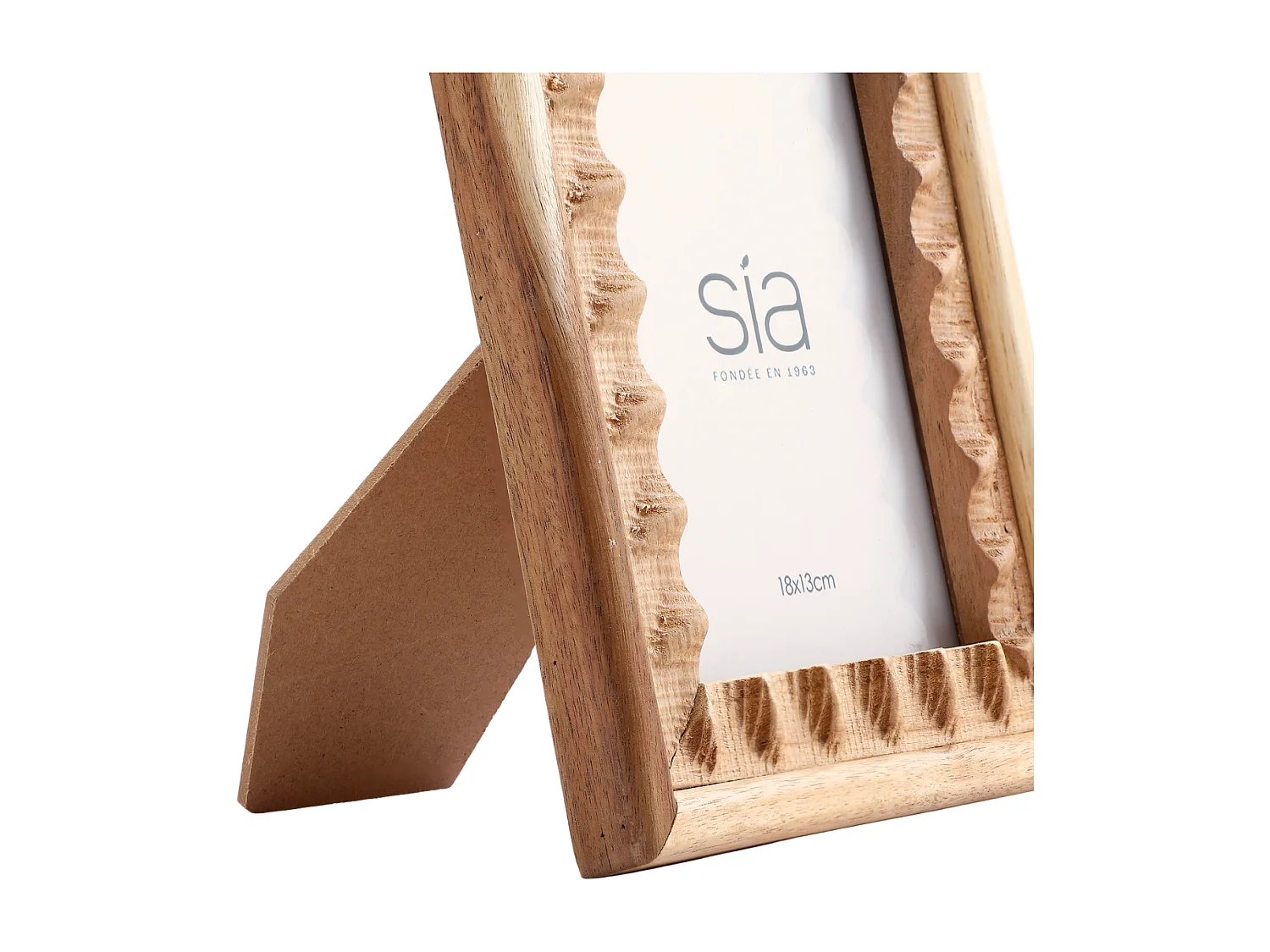 Cadre Photo Natté en acacia 13x18 - Beige