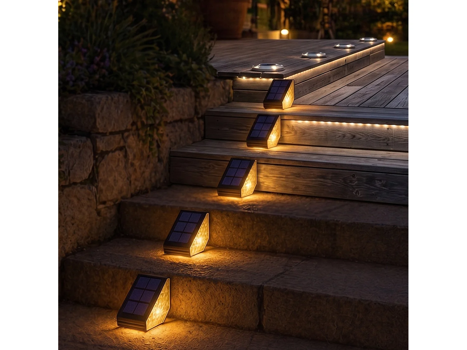 2 Balises Solaires pour escalier STEPY H5cm