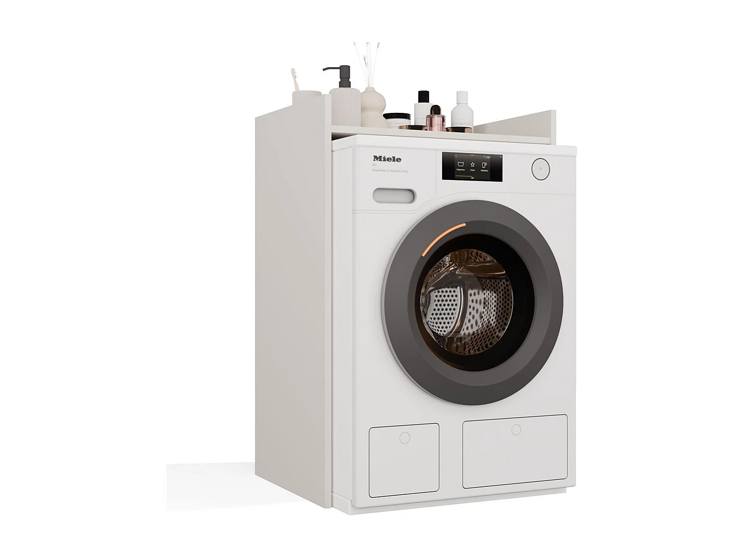 Szafka POLA Na Pralkę | Kaszmir Beżowy | 64x50x97,5 cm | Regał Łazienkowy