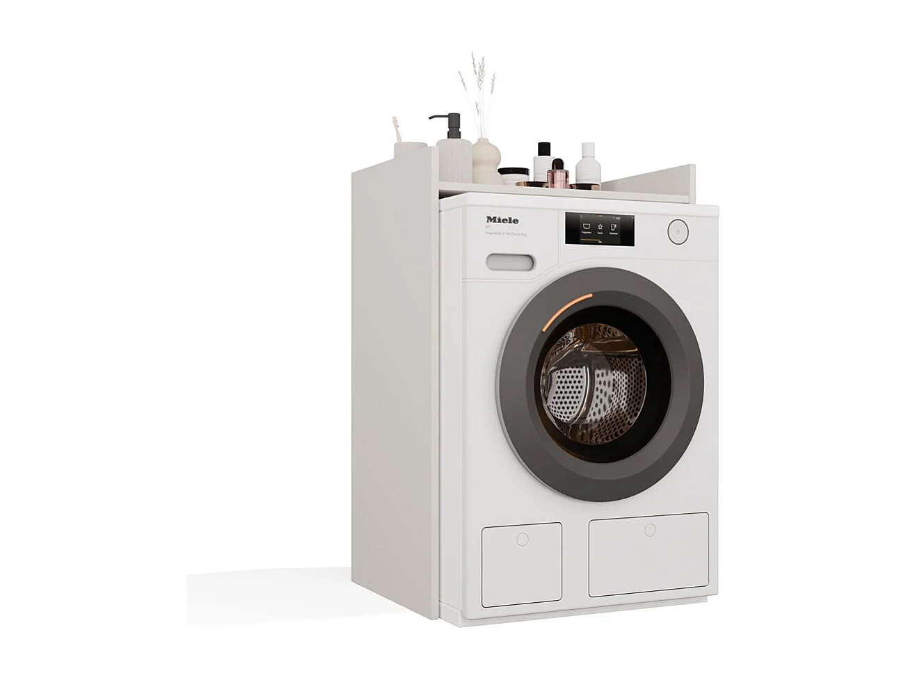 Szafka POLA Na Pralkę | Kaszmir Beżowy | 64x50x97,5 cm | Regał Łazienkowy