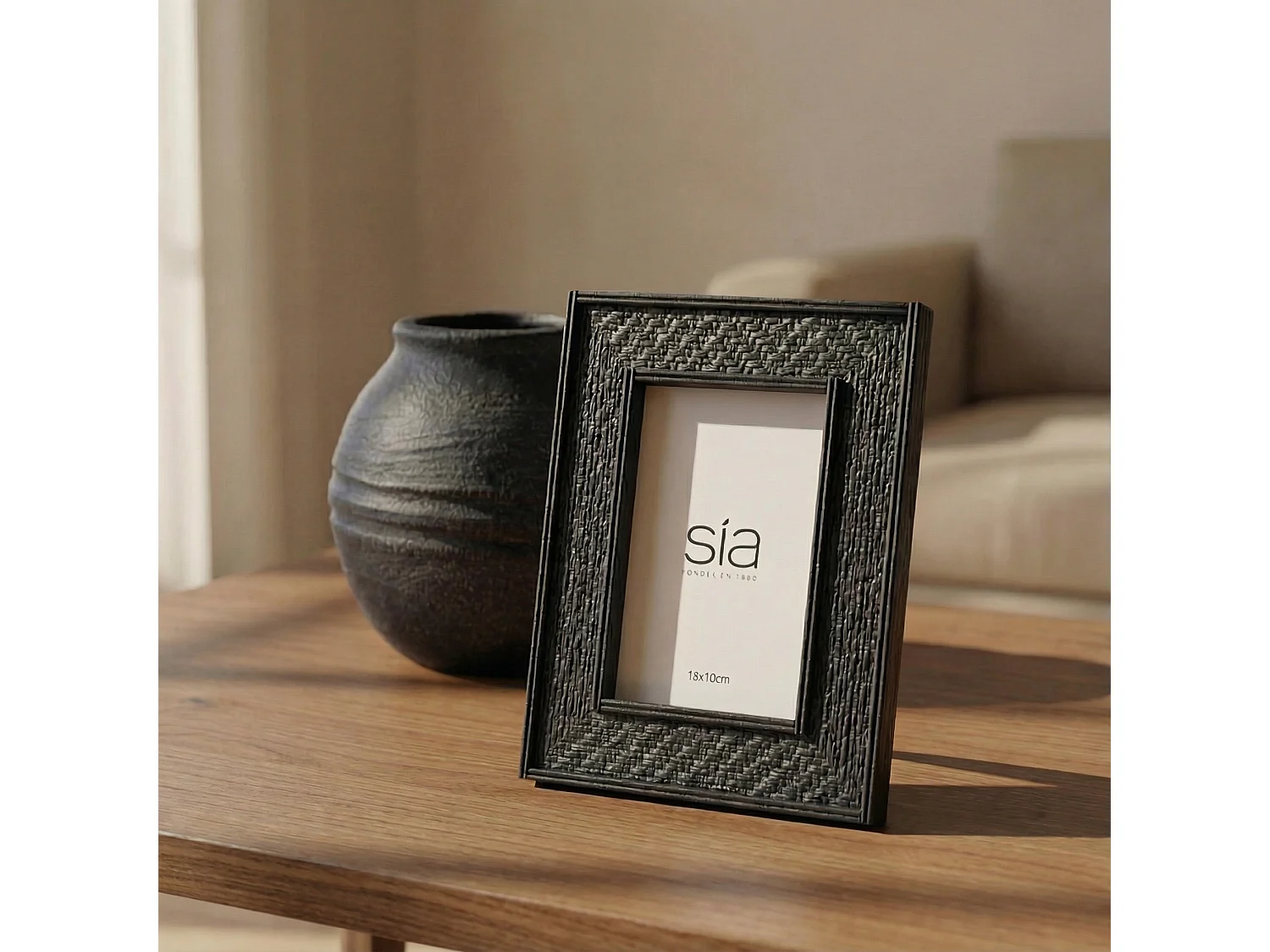 Cadre Photo Canopy en pin noir 13x18 - Noir