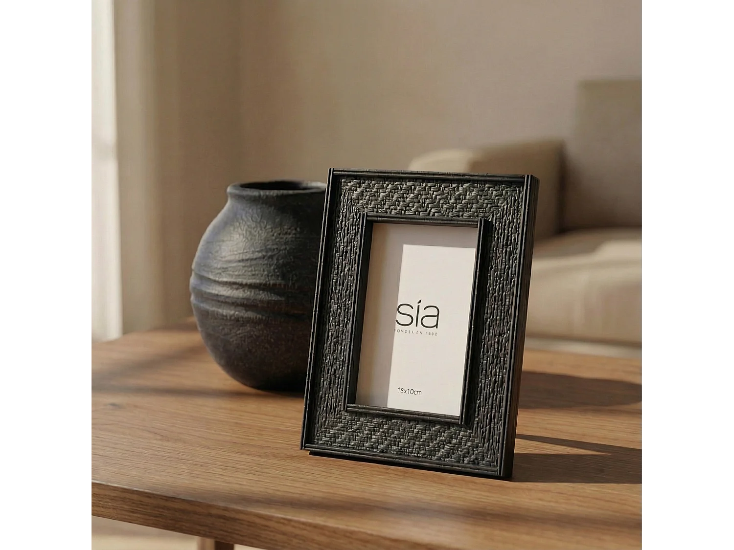 Cadre Photo Canopy en pin noir 13x18 - Noir