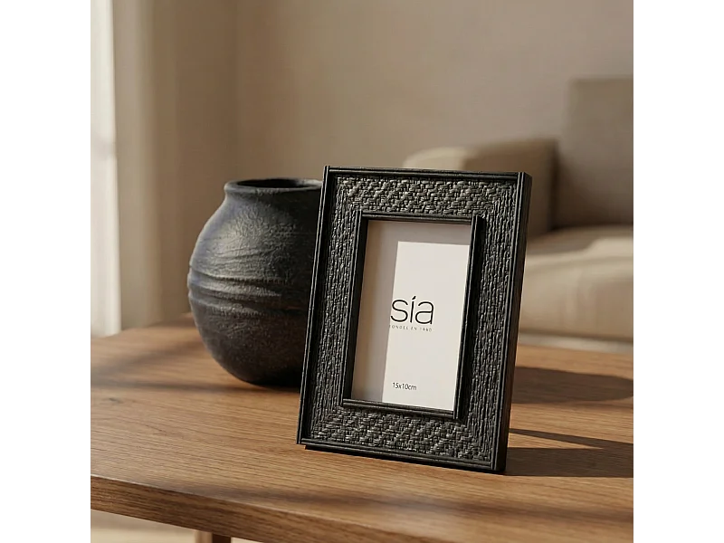 Cadre Photo Canopy en pin noir 10x15 - Noir