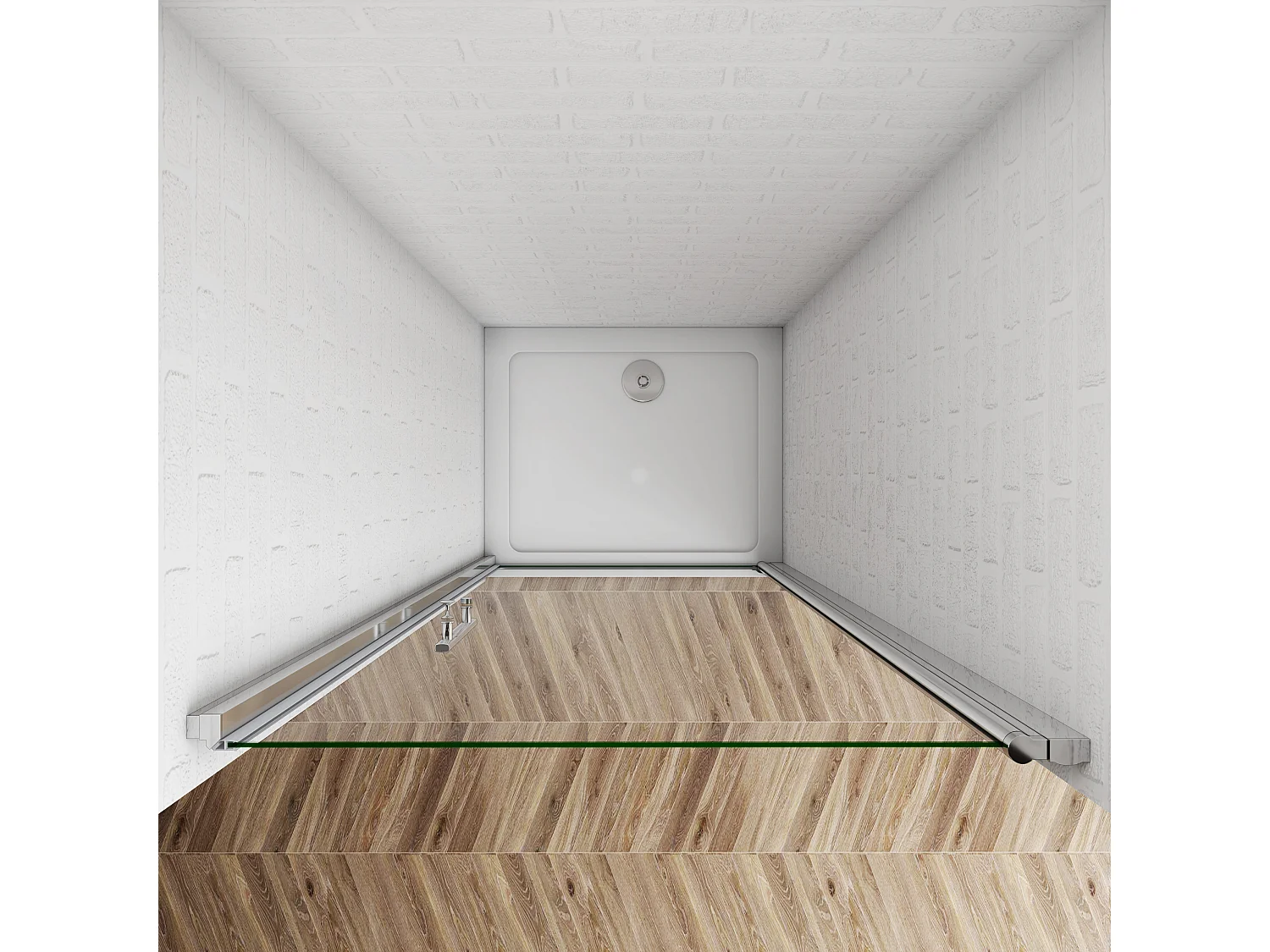 Schwingtür Duschtür ESG Nano-Glas Eckeinstieg Duschabtrennung Duschkabine 80x197cm