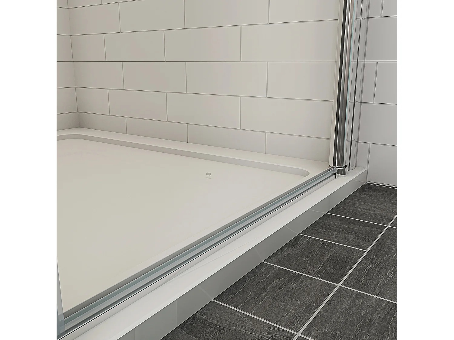 Schwingtür Duschtür ESG Nano-Glas Eckeinstieg Duschabtrennung Duschkabine 80x197cm