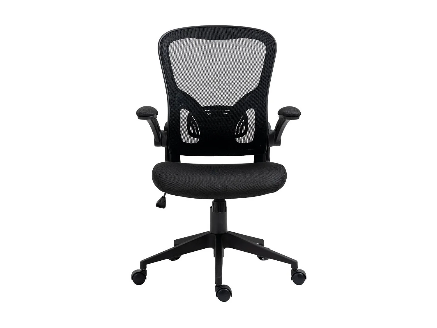 Fauteuil de bureau en maille noir avec accoudoirs réglables  - HELIX