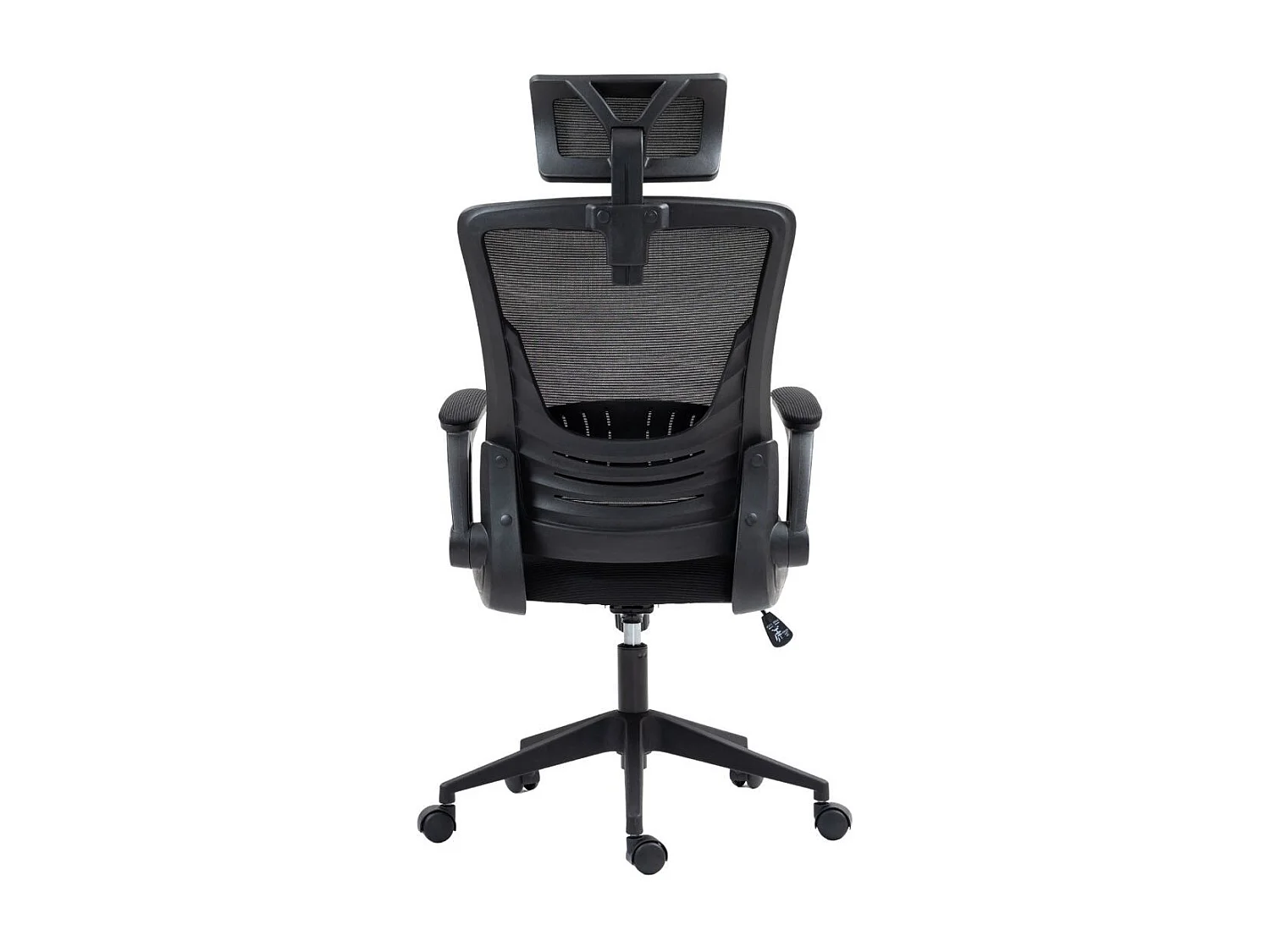 Fauteuil de bureau en maille noir avec appui-tête et accoudoirs réglables  - AXIUM