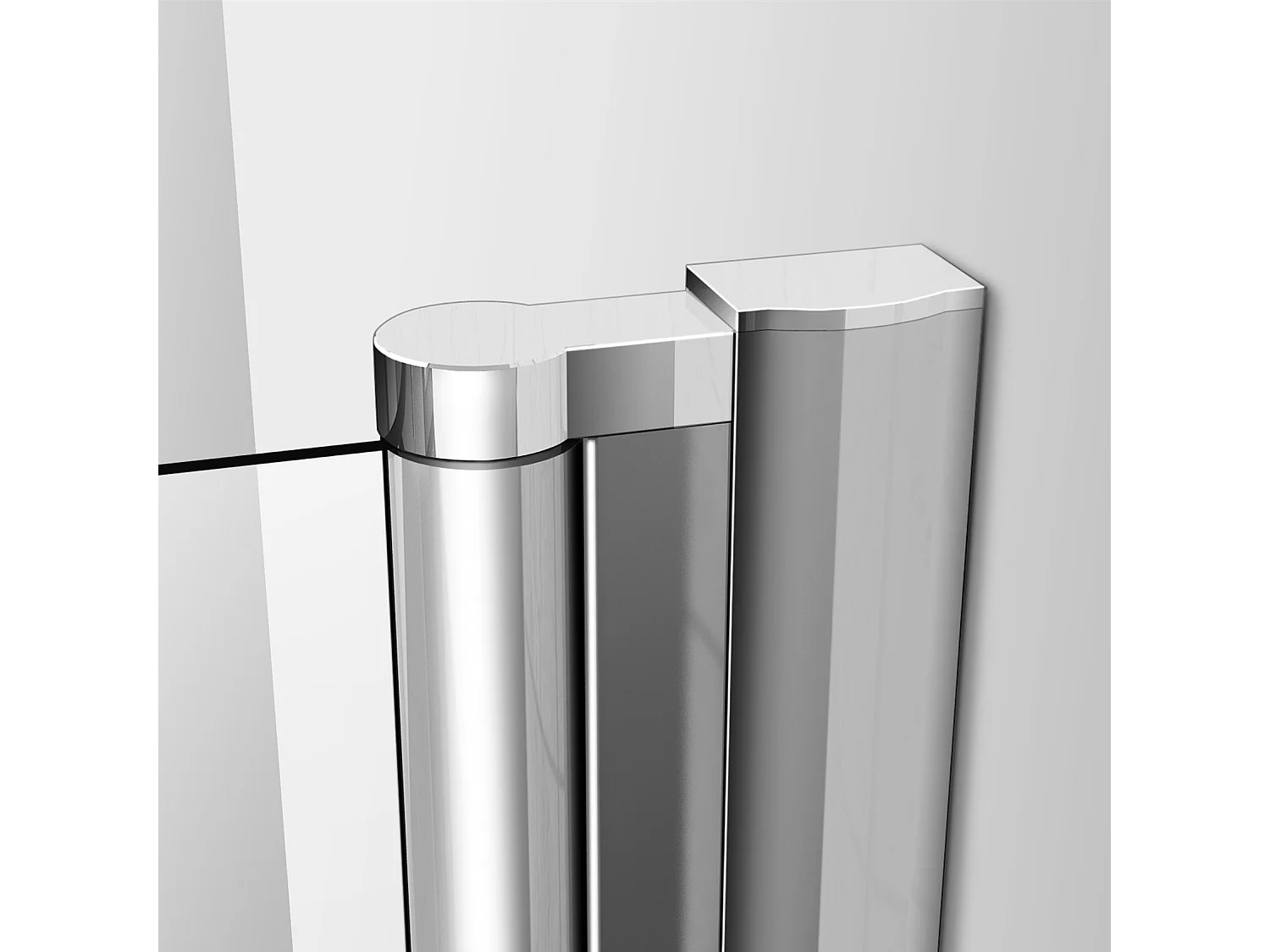 180°Falttür Nano+ESG Glas Eckeinstieg Duschabtrennung Duschkabine Drehtür B:90xT:90x197cm