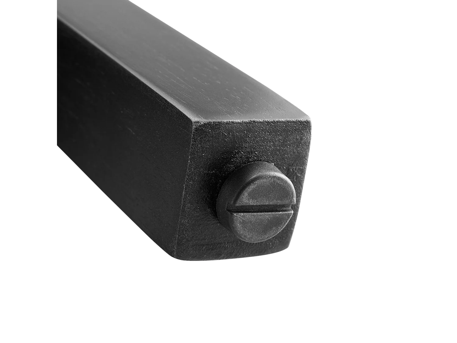 Set aus 2 Esstischstühlen - Sitzkissen aus Samt - mit Rattan-Rückenlehne und Hevea-Holzfüßen - Schwarz