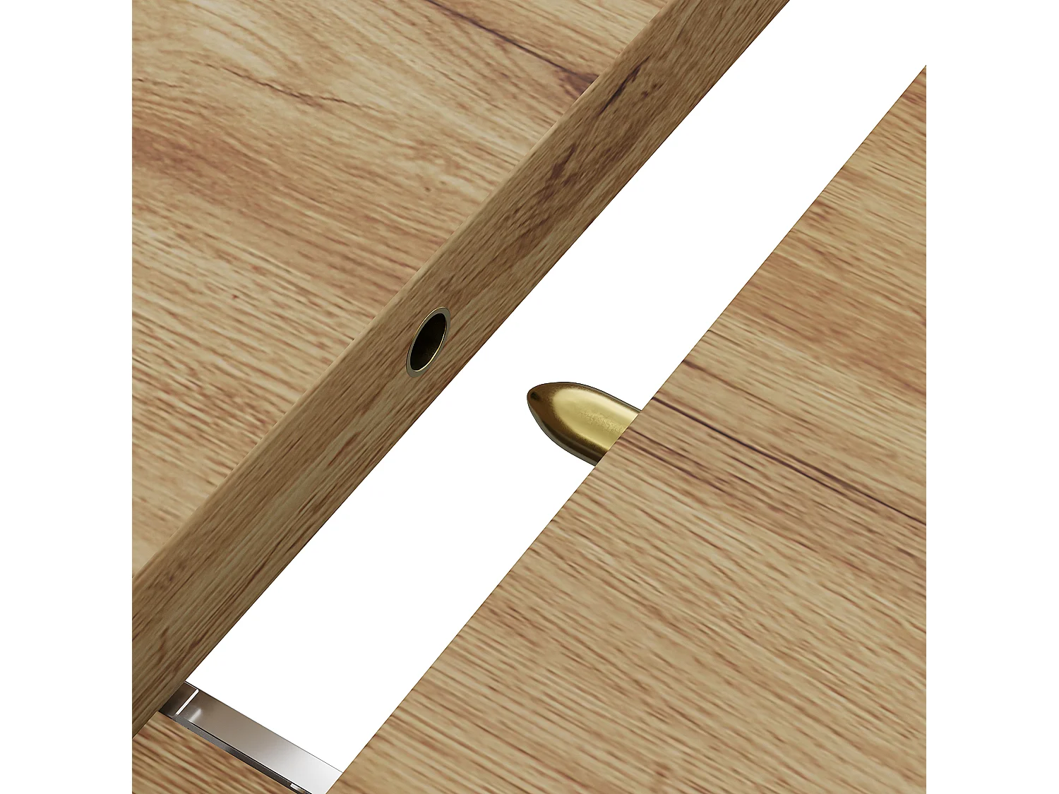 Table à manger extensible 119/158.5x80x75 cm - Pour 6 personnes - Pieds de table en forme de X - MDF + métal - Naturel