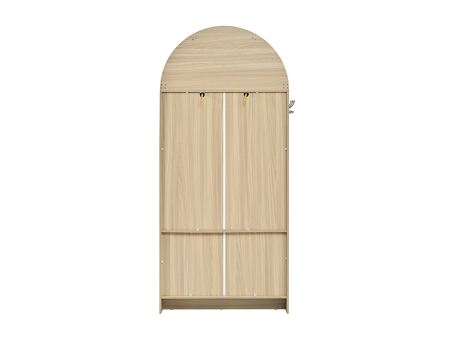 Buffet haute en rotin 80x40x180 cm - 2 tiroirs et 2 portes - Style vintage - avec crochets - Étagères réglables - MDF - Naturel