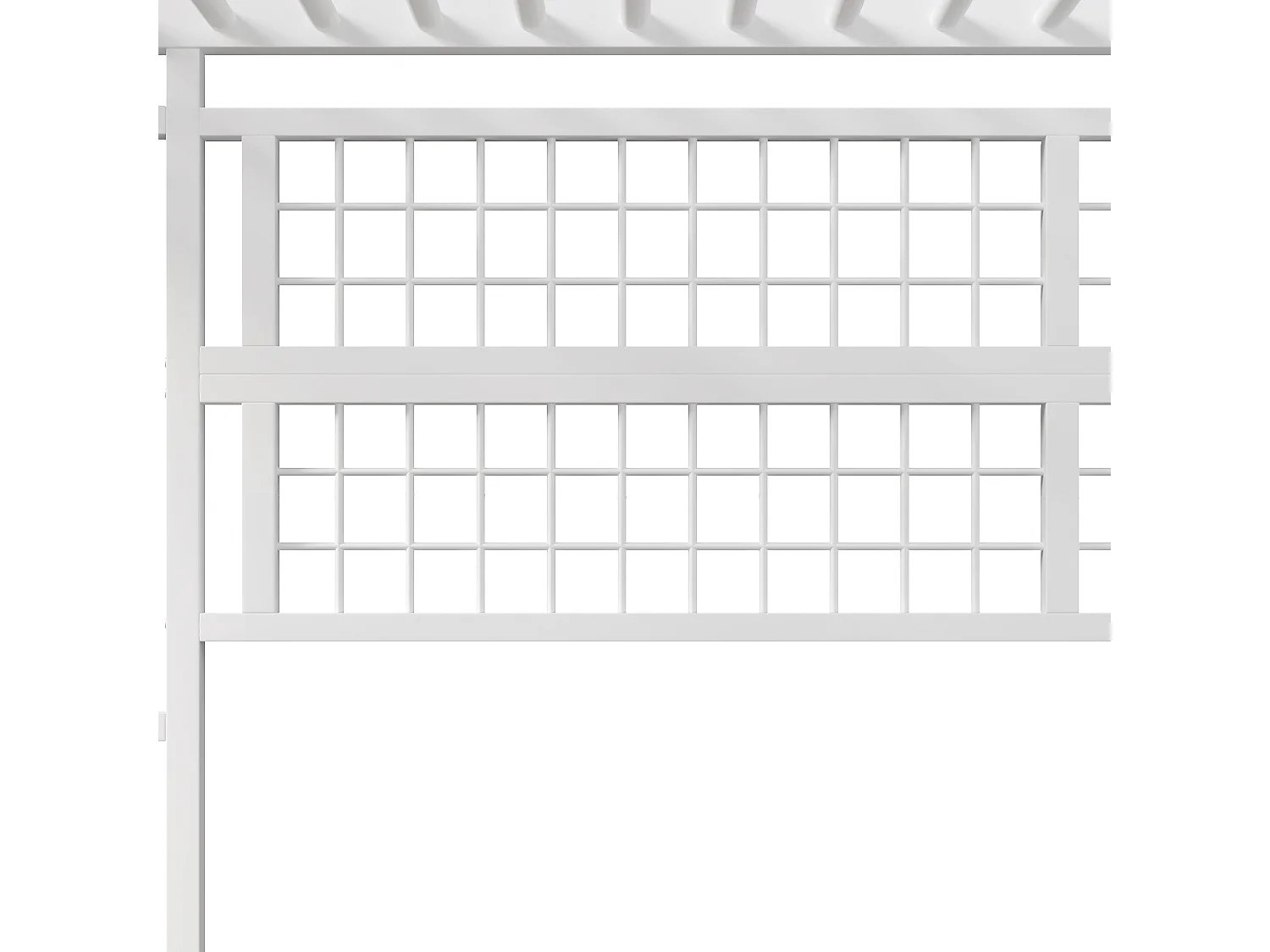 Lit mezzanine 140x200 cm - Structure en fer - avec compartiments de rangement - avec éclairage LED - Blanc (matelas non inclus)
