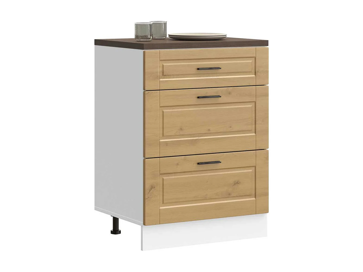 Meuble de cuisine chêne artisanal bois d'ingénierie