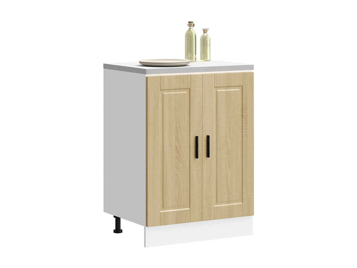 Meuble de cuisine chêne sonoma bois d'ingénierie