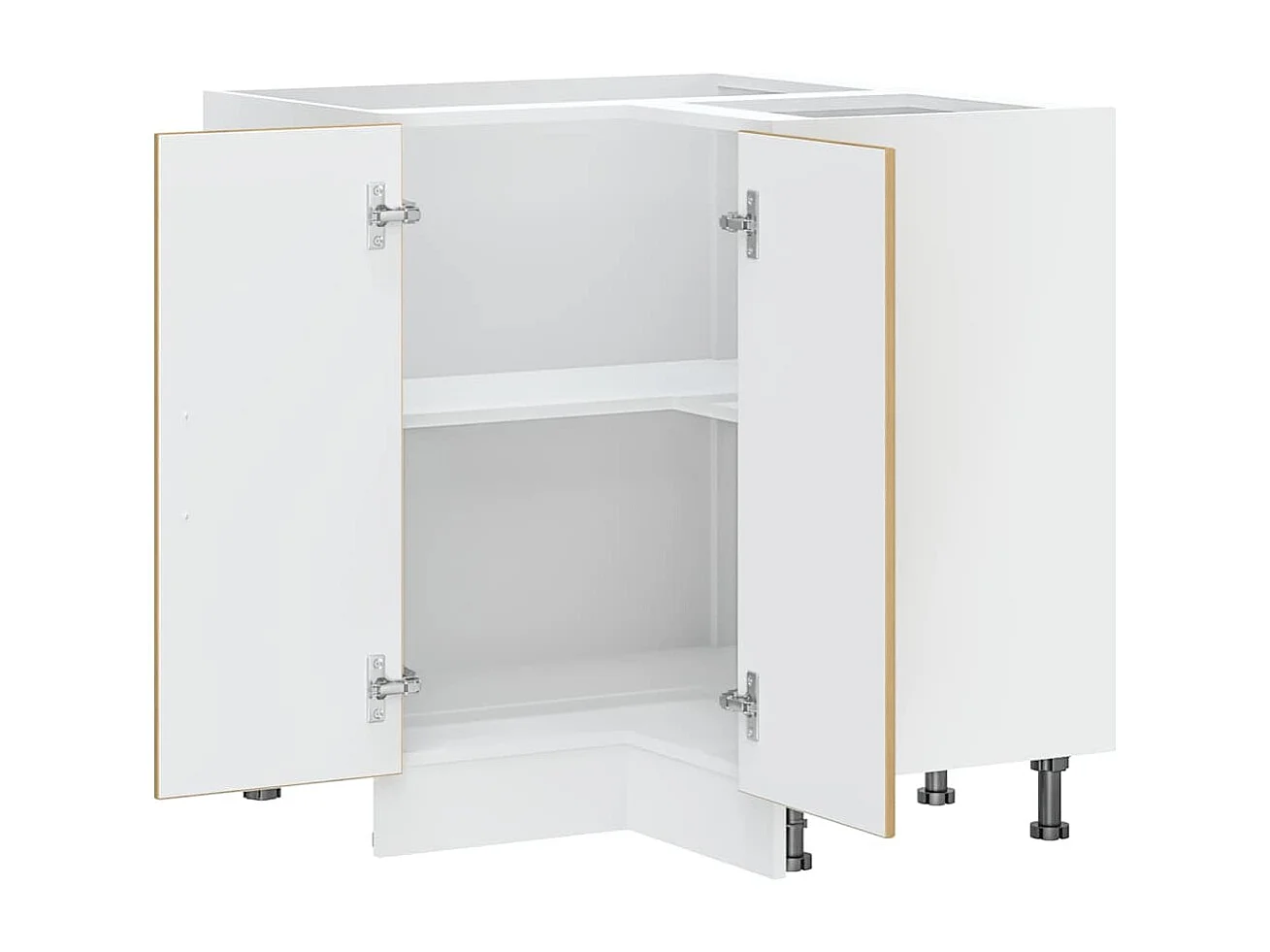 Meuble d'angle de cuisine chêne artisanal