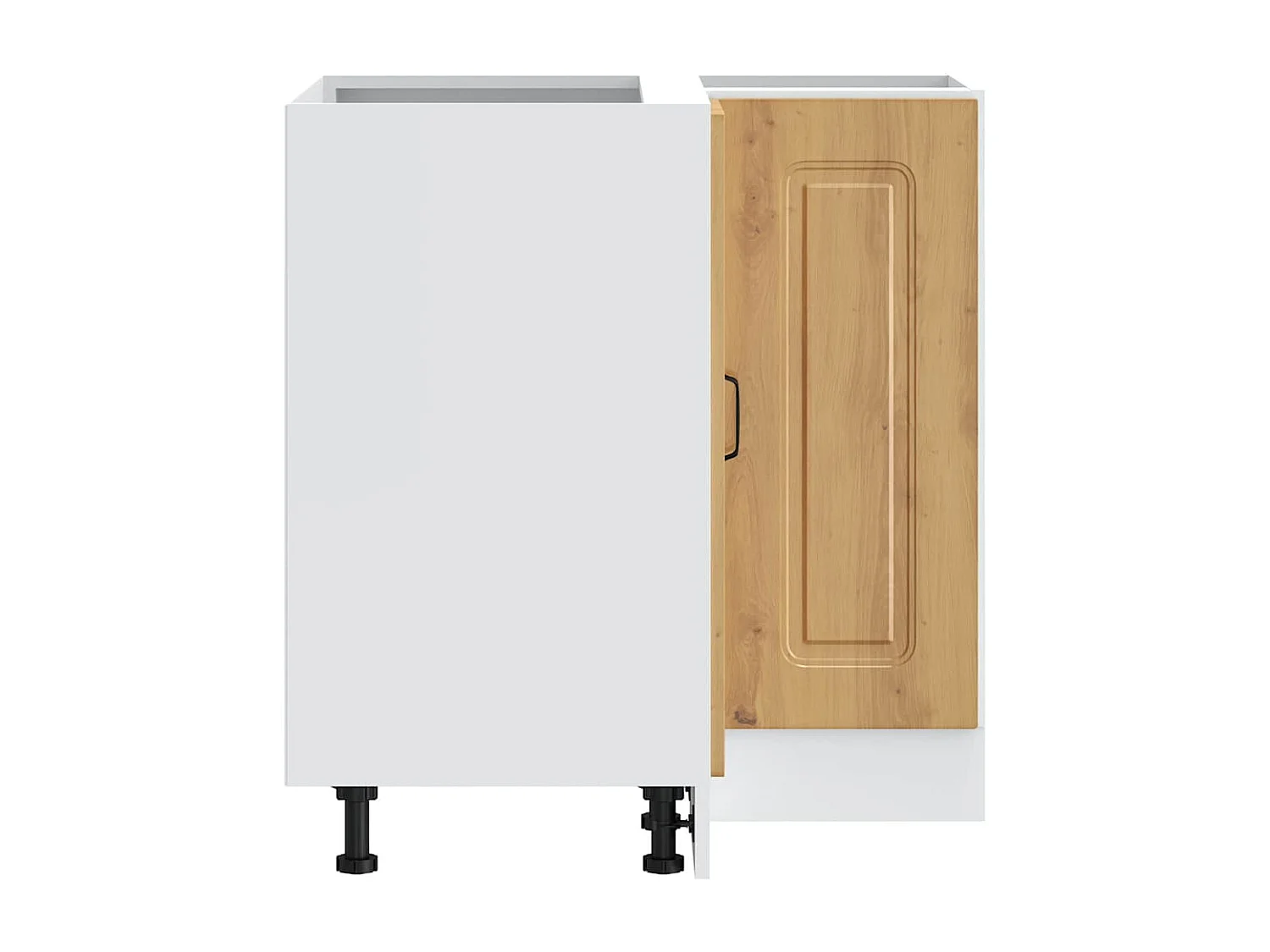 Meuble d'angle de cuisine chêne artisanal