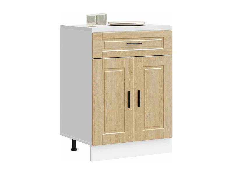 Meuble de cuisine chêne sonoma bois d'ingénierie