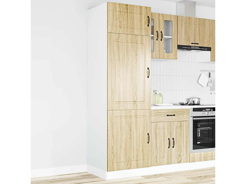 Meuble de cuisine chêne sonoma bois d'ingénierie