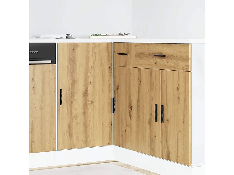 Meuble sous évier Chêne artisanal Bois d'ingénierie