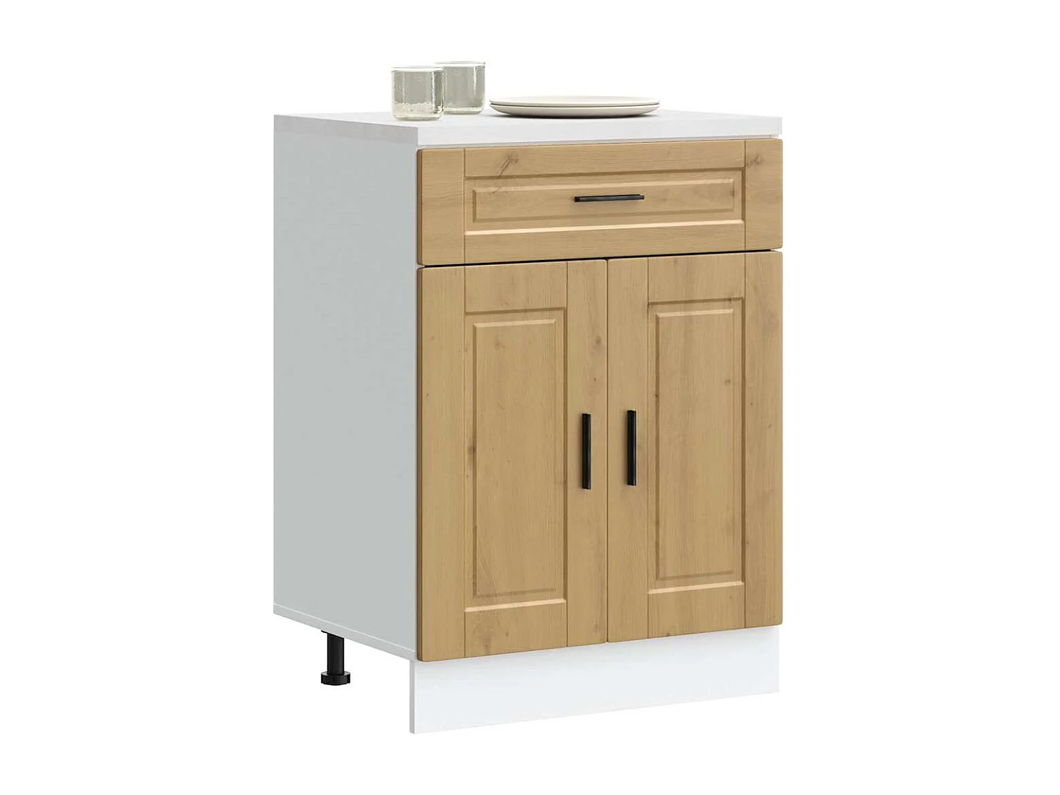 Meuble de cuisine chêne artisanal bois d'ingénierie