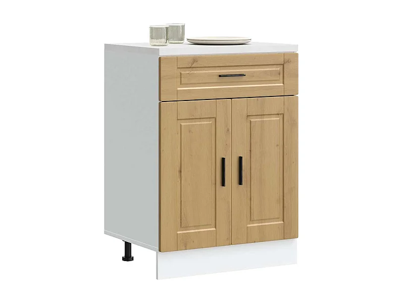 Meuble de cuisine chêne artisanal bois d'ingénierie