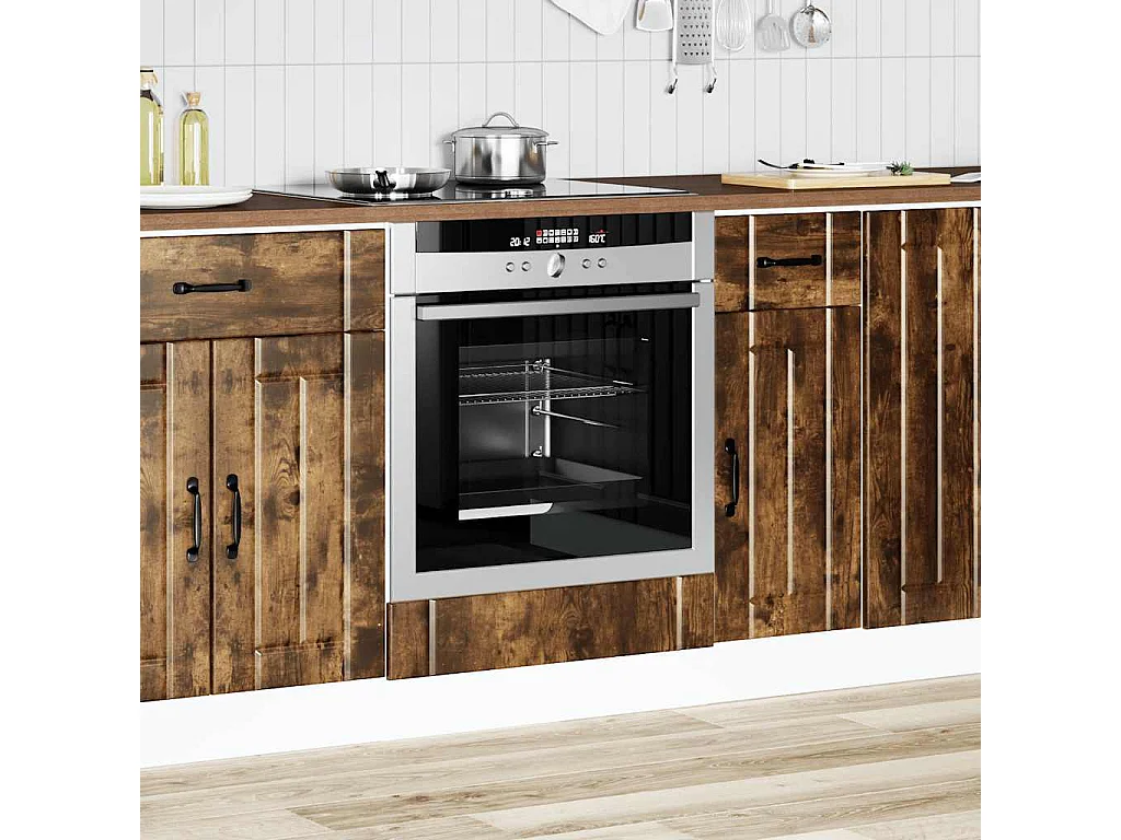 Meuble de four chêne fumé bois d'ingénierie