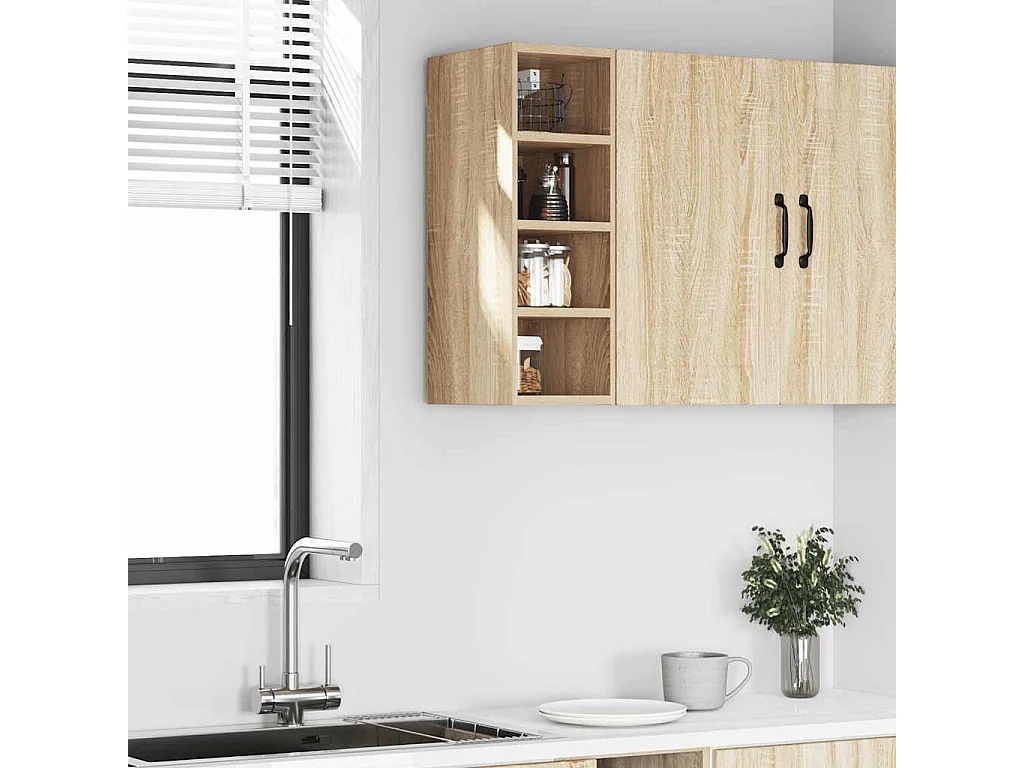 Meuble suspendu chêne sonoma 20x29,5x60 cm