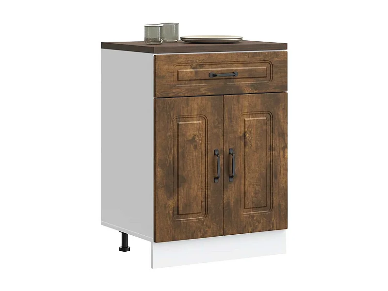 Meuble de cuisine chêne fumé bois d'ingénierie