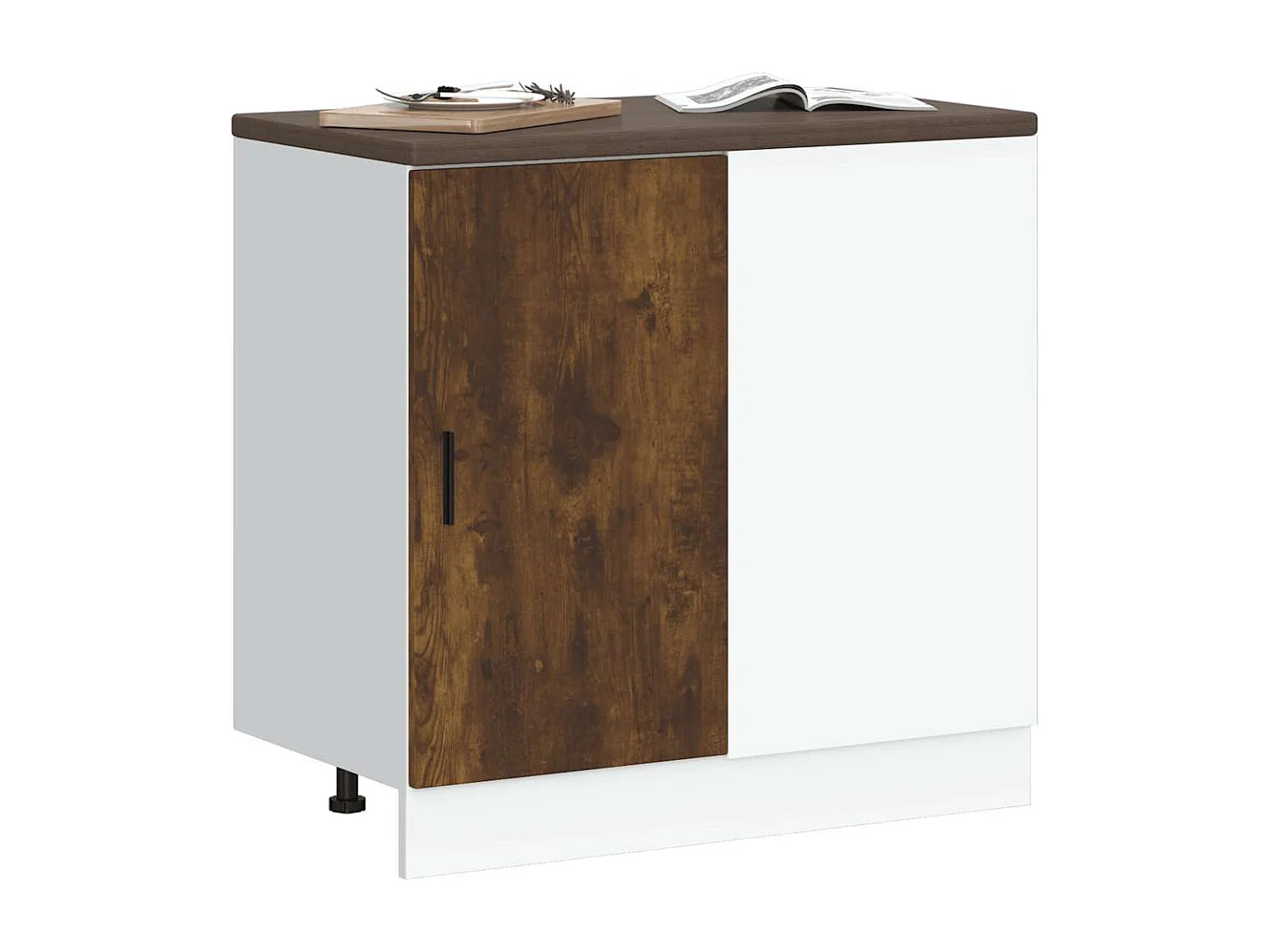 Meuble sous évier Chêne fumé Bois d'ingénierie