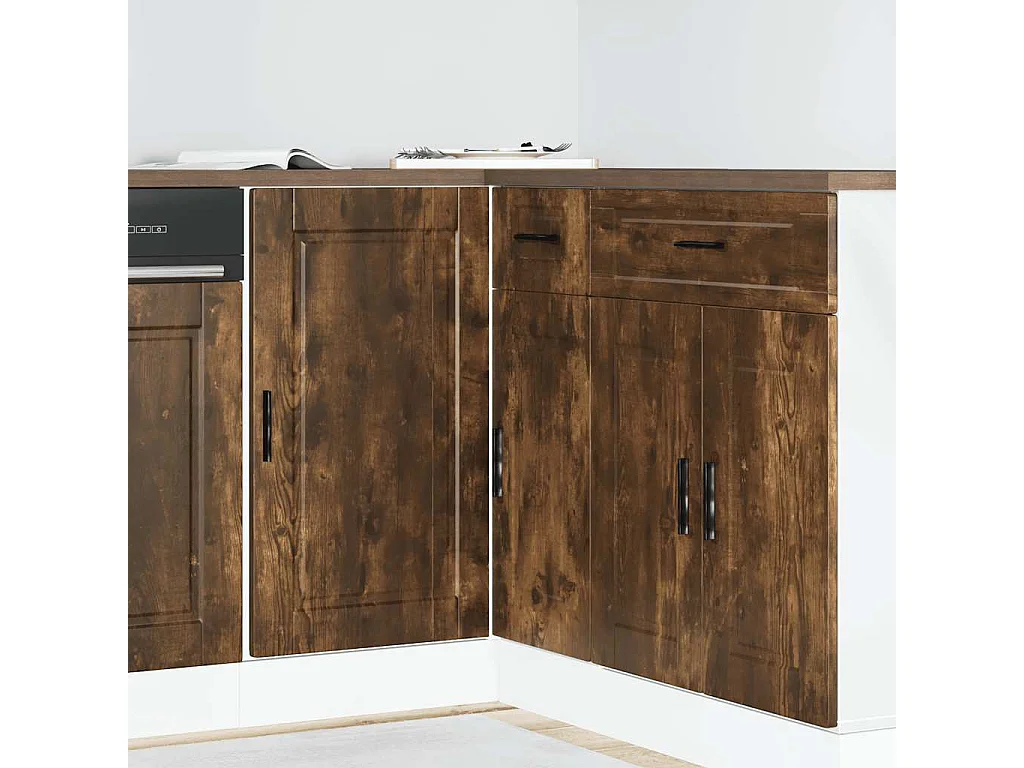 Meuble de cuisine chêne fumé bois d'ingénierie