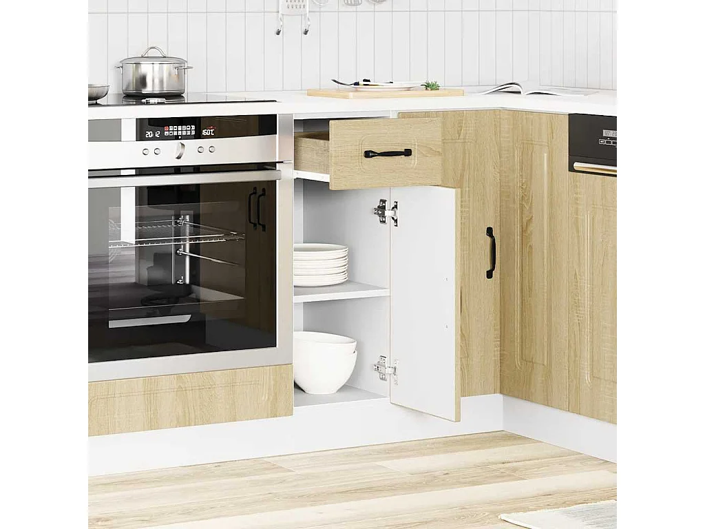 Meuble de cuisine chêne sonoma bois d'ingénierie