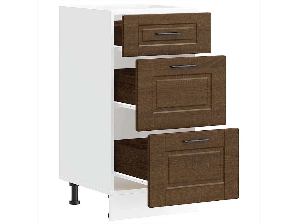 Meuble de cuisine chêne marron bois d'ingénierie