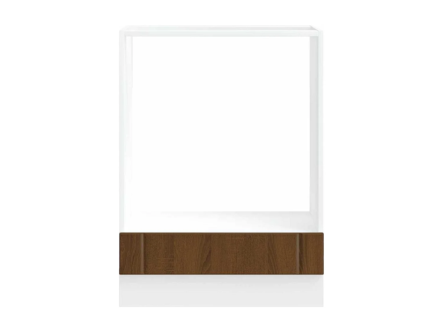 Meuble de four chêne marron bois d'ingénierie