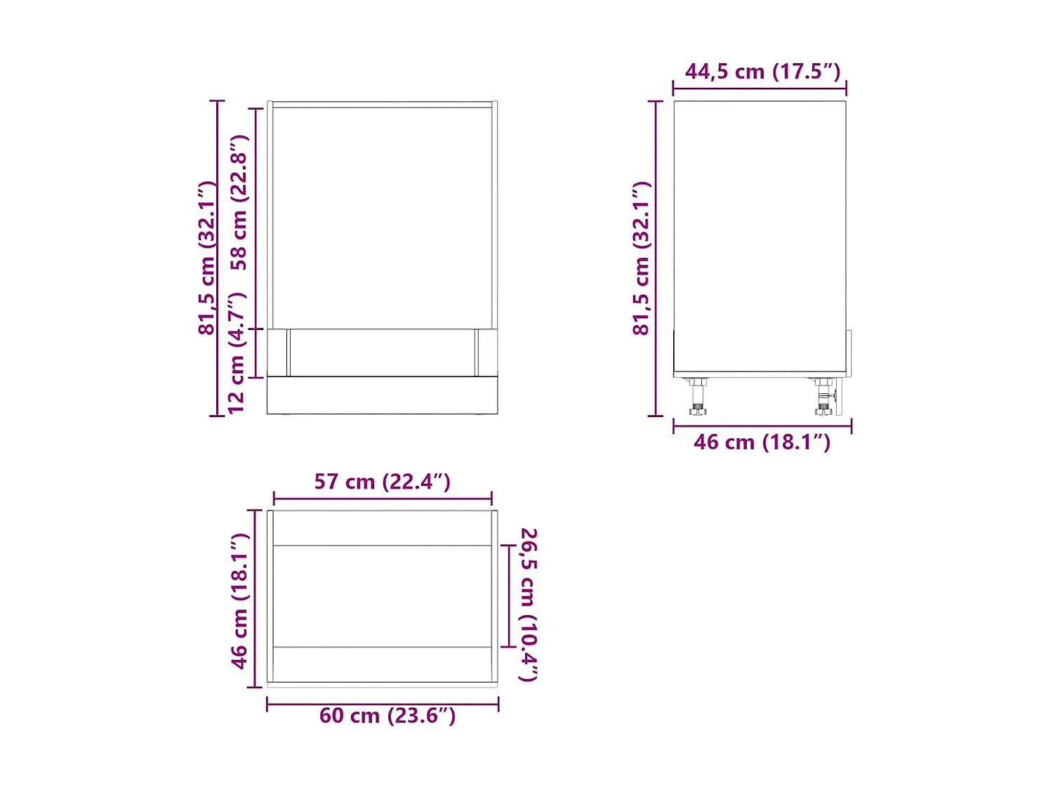 Meuble de four chêne marron bois d'ingénierie