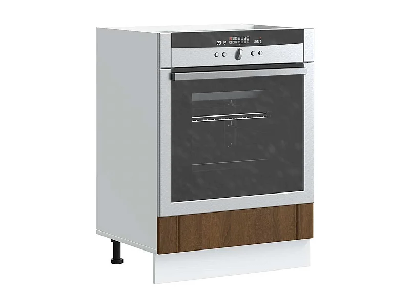 Meuble de four chêne marron bois d'ingénierie