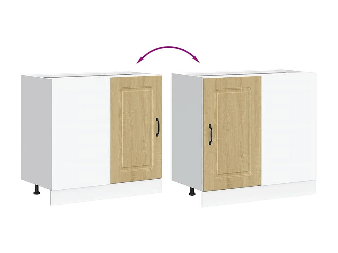 Meuble de cuisine chêne sonoma bois d'ingénierie