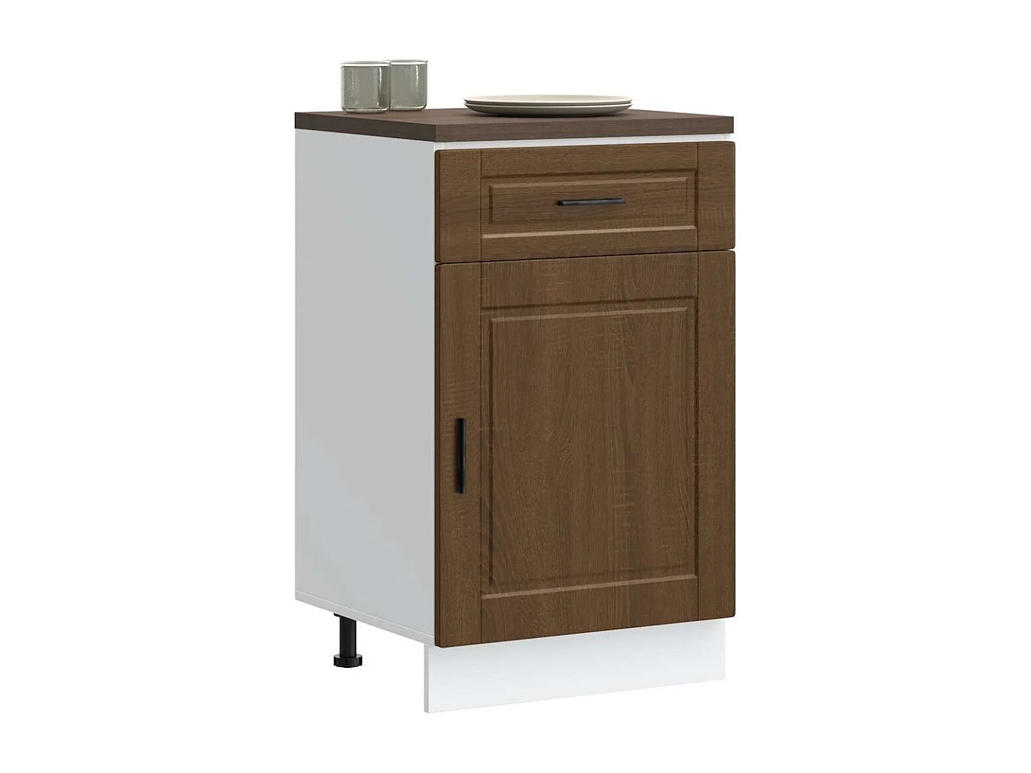 Meuble de cuisine chêne marron bois d'ingénierie