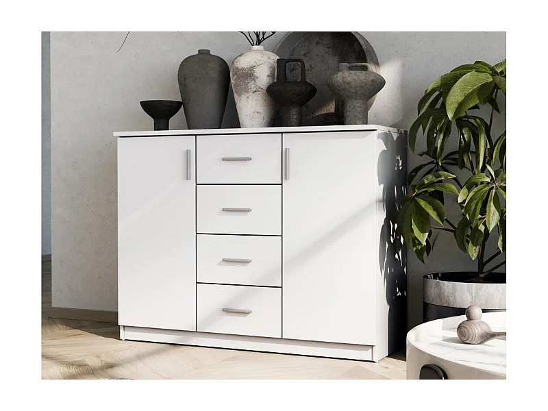 Cassettiera 120 cm con cassetti e armadietto – Chiusura soft – Pratica – Pannello 18 mm – Direttamente dal produttore EMEBLAST