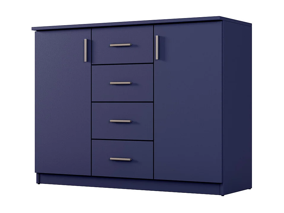 Commode 120 cm avec tiroirs et placard – Fermeture douce – Pratique – Panneau 18 mm – Direct fabricant EMEBLAST