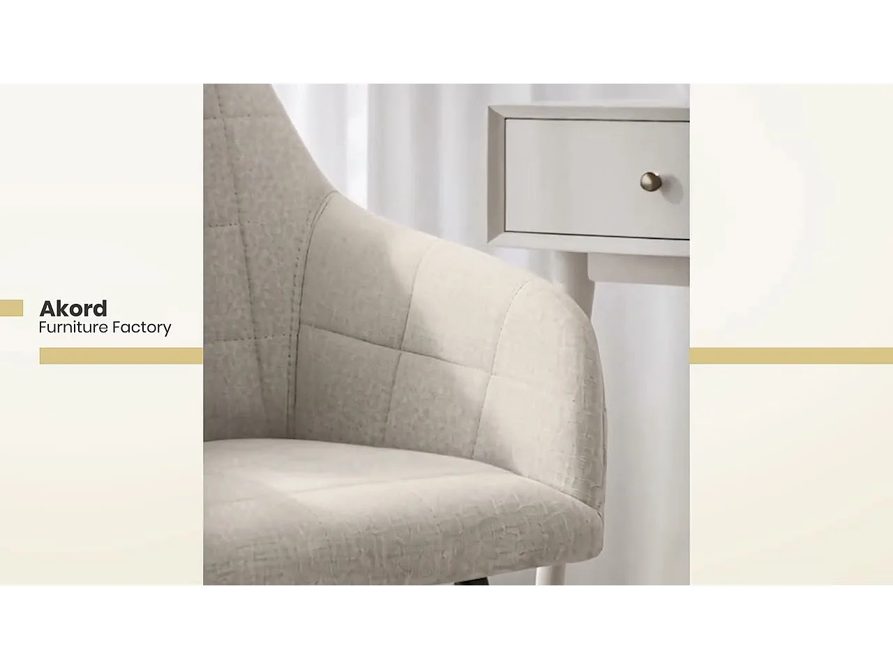 Lot de 2 Chaises rembourrées à surpiqûres carrées LUXANO Anthracite pieds noirs tissu Lumos