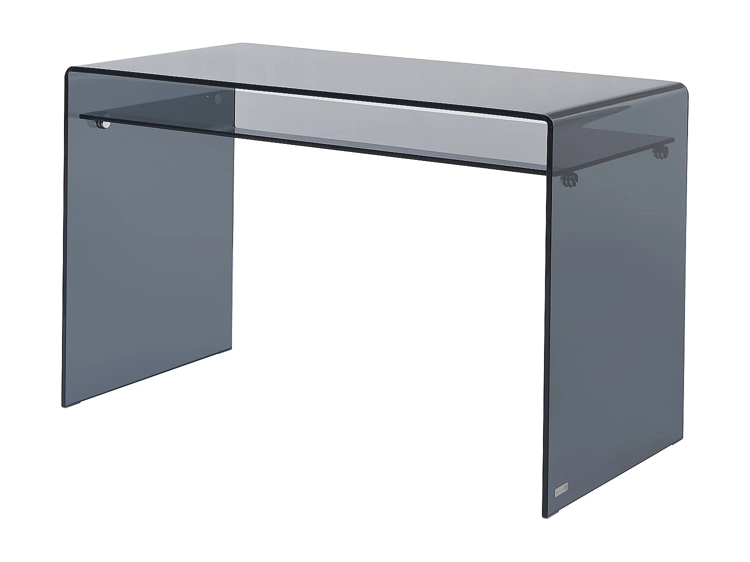 Bureau - 1 niche - Verre trempé - Anthracite -  STILEOS