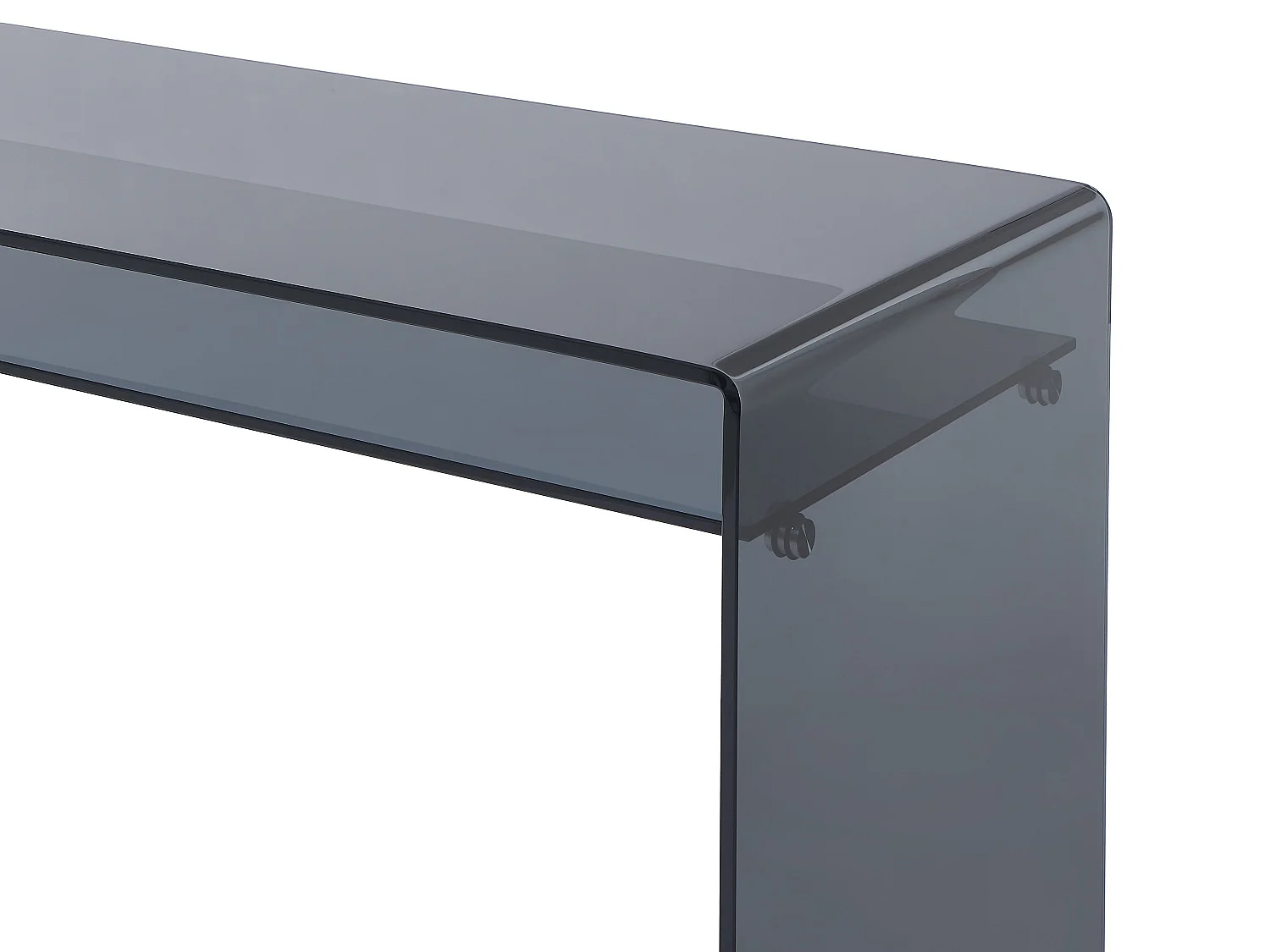 Bureau - 1 niche - Verre trempé - Anthracite -  STILEOS